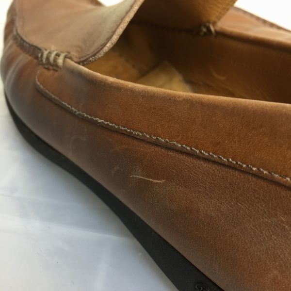 パラブーツ/ヴァンプシューズ/26.0-26.5/茶/BROWN〉本革/スリッポン