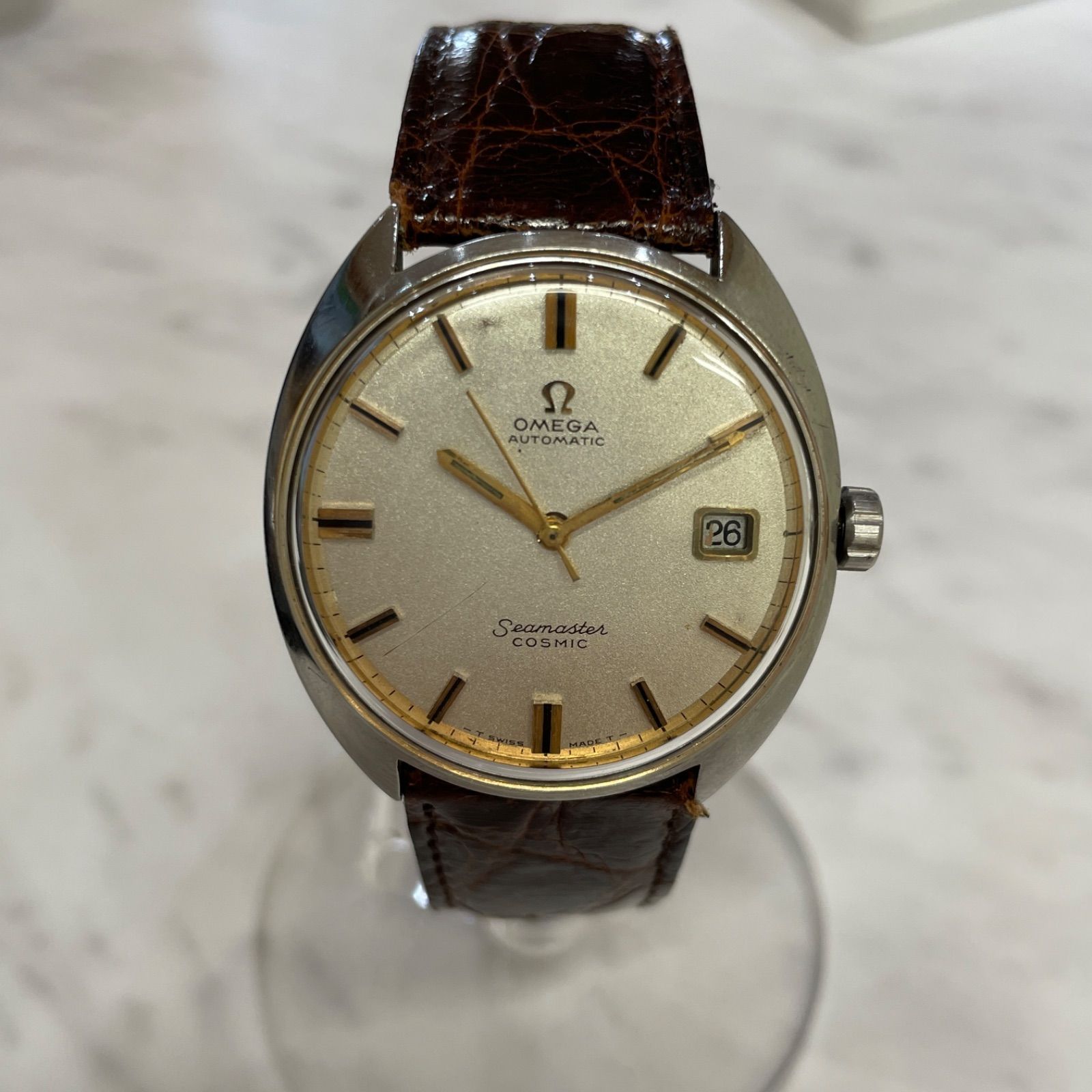 □オメガ OMEGA シーマスター コズミック 自動巻き 稼働 現状品 A25-19 