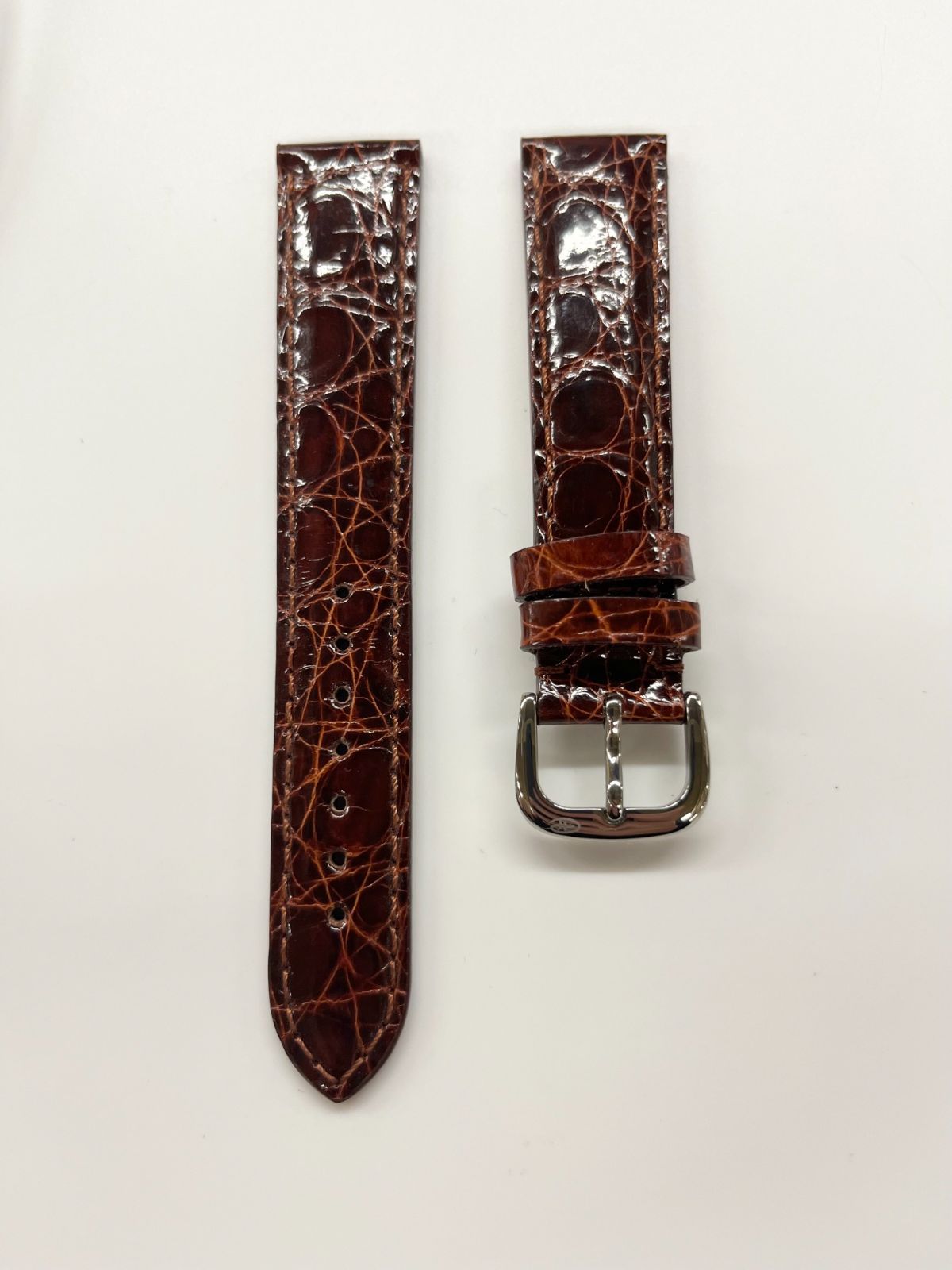 RHEIN FILS　腕時計バンドクロコダイル　18ｍｍ　1706/03/18 brown