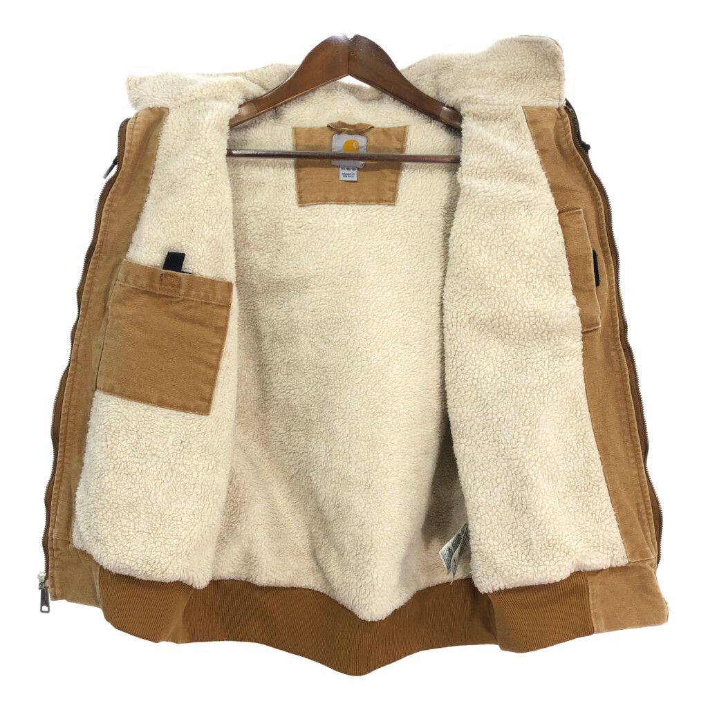 Carhartt カーハート フーデッド ダックベスト ブラウン (レディース XL) 中古 古着 R1376