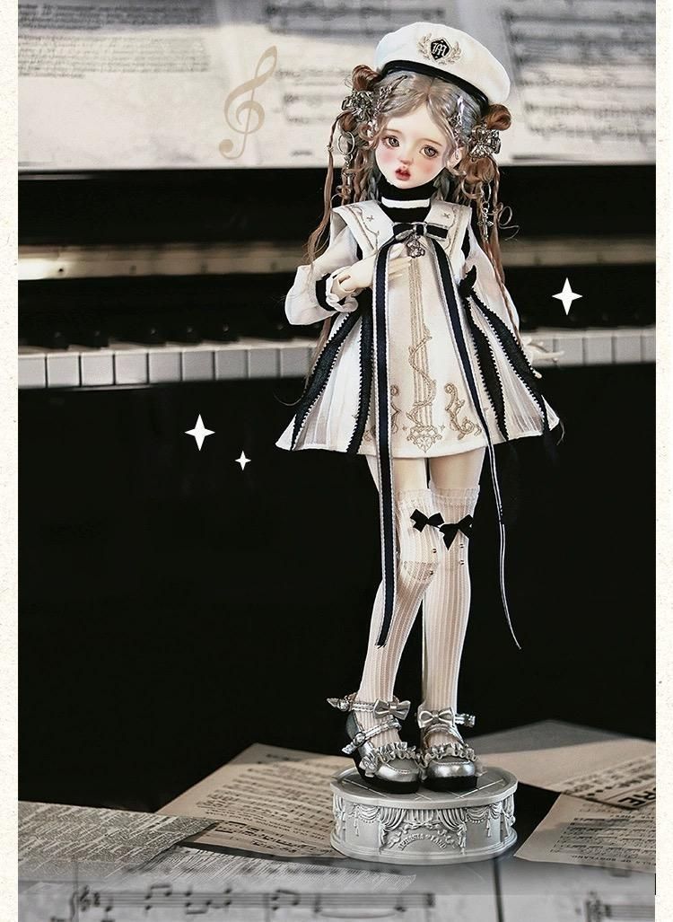 海外ディーラー製 ドール服 1/4 MDD 球体関節人形 白黒-C1150 海外ディーラー製 ドール服 1/4 MDD 球体関節人形 白黒-C1150