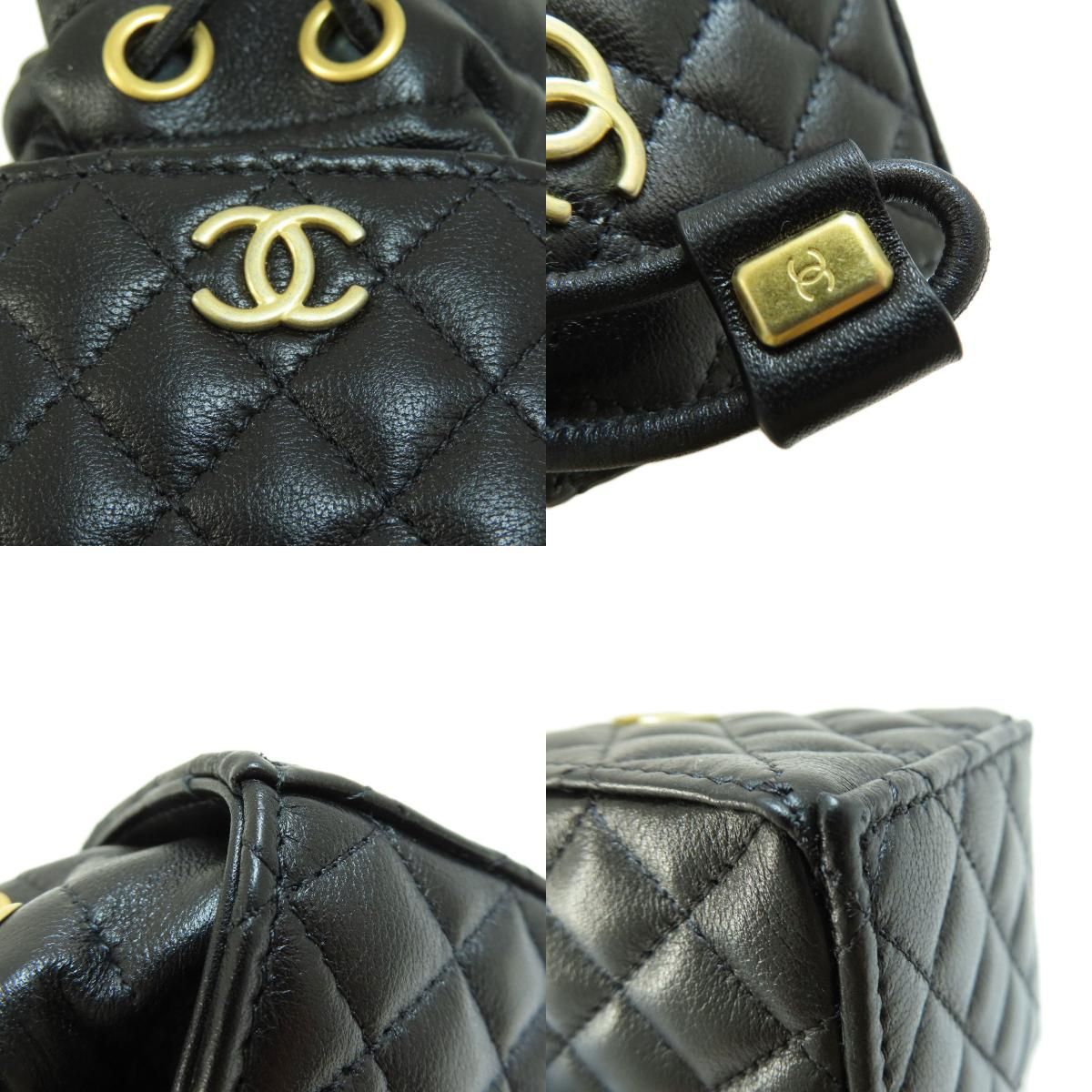 CHANEL シャネル チェーンショルダー マトラッセ 巾着 ゴールド金具