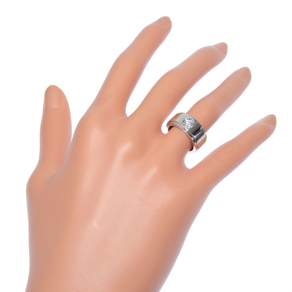 CARTIER カルティエ フォーチュン 1Pダイヤ K18ホワイトゴールド×ダイヤモンド 7.5号 レディース 11.8g リング 指輪