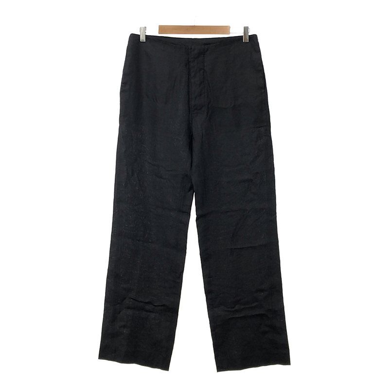 【新品】  GABRIELA COLL GARMENTS / ガブリエラコールガーメンツ | 205 SOLBIATI LINEN TROUSERS リネン パンツ | 2 | ブラック | メンズ