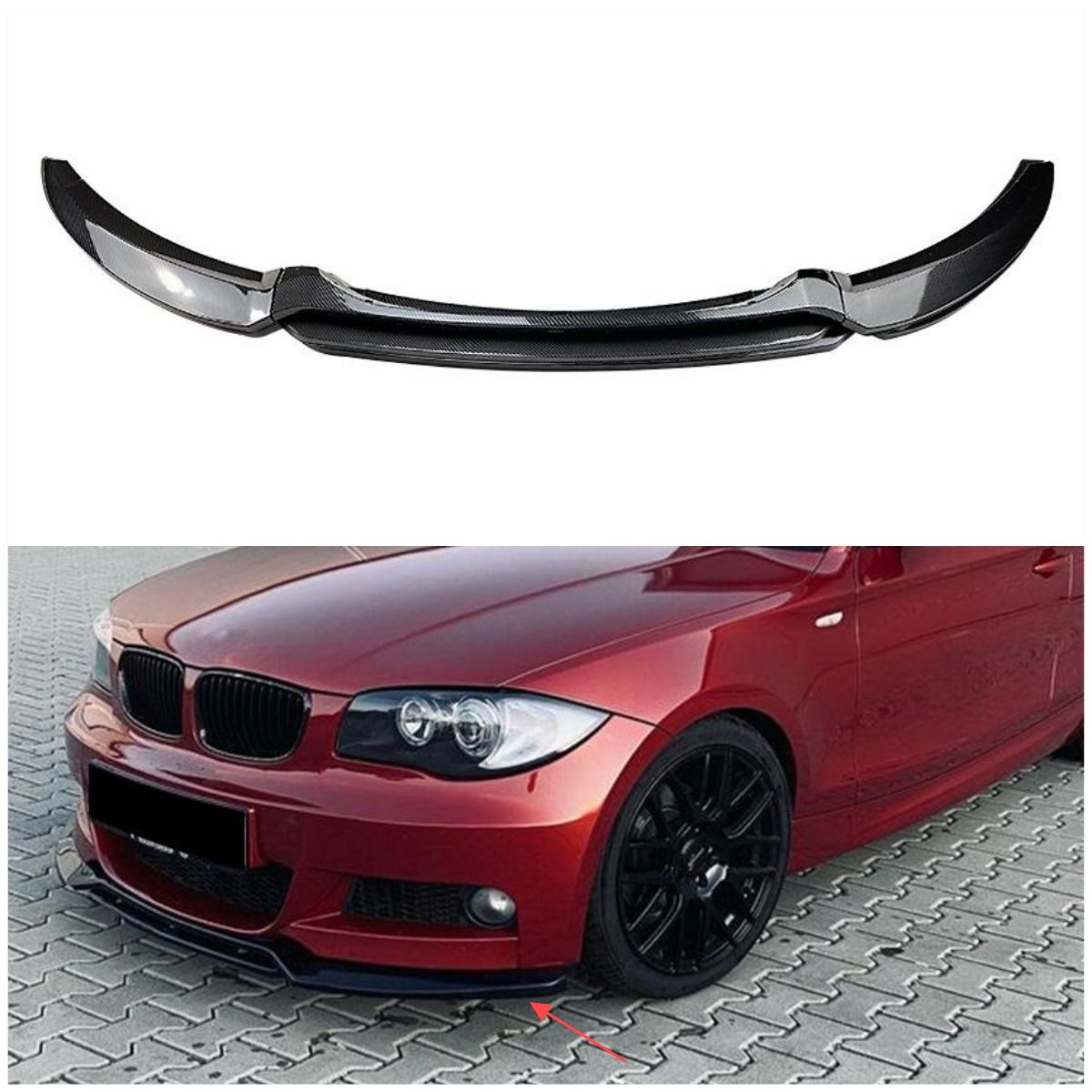 BMW 1シリーズ E82 E88 2008-2013対応 フロントリップスポイラー 小包囲 エアロパーツ 外装カスタム カーボン調 |5.10