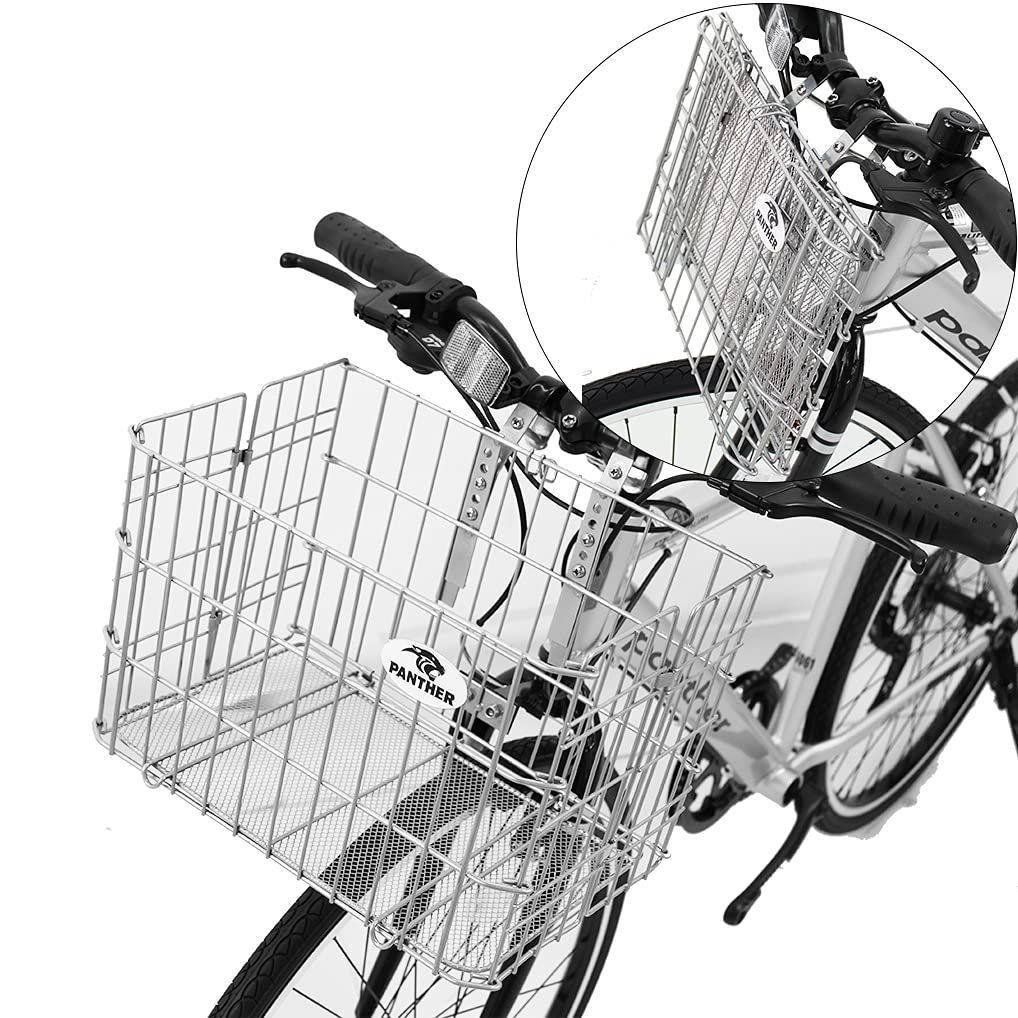 【在庫セール】自転車折畳みカゴ ATHENA専用籠 フォールディングバスケット (パンサー) 折りたたみ自転車・ミニベロ対応折りたたみ式前カゴ PANTHER