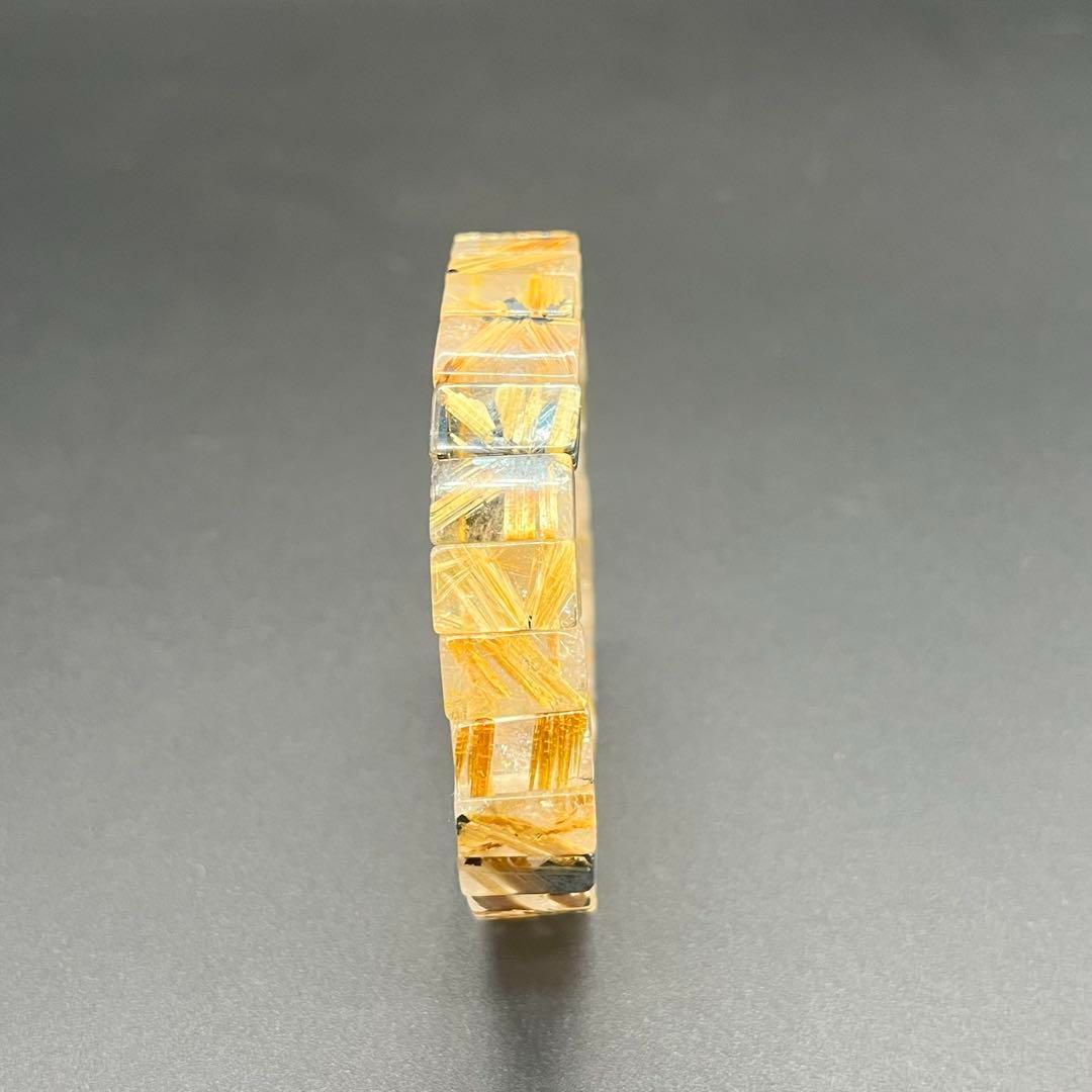 ゴールドルチル タイタンルチル 太陽ルチル バングル ブレスレット