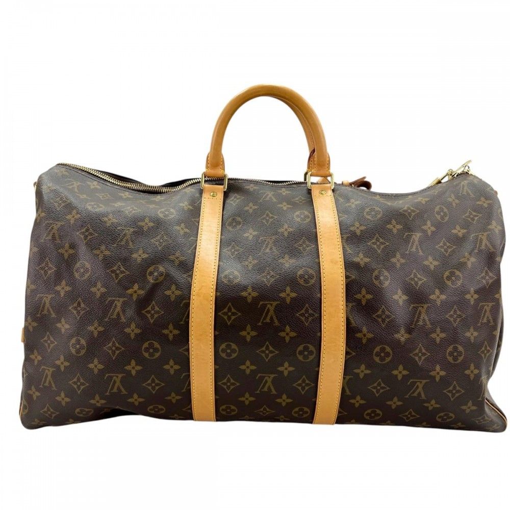 ルイヴィトン ボストンバッグ レディース 旅行バッグ トラベルバッグ 肩掛け 斜め掛け キーポルバンドリエール55 2WAY ショルダーバック LOUIS VUITTON M41414 モノグラムキャンバス ブラウン 茶 ゴールド金具 品