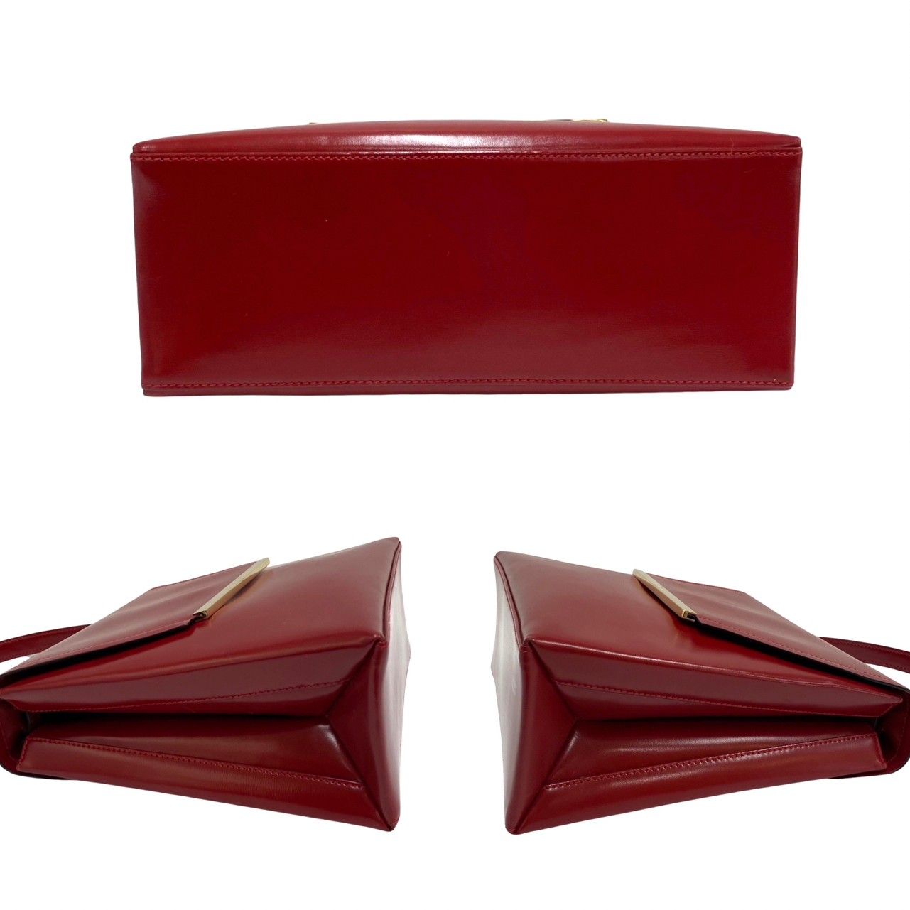 極 美品 希少品 保存袋付き LOEWE ロエベ アナグラム ロゴ 金具 カーフ