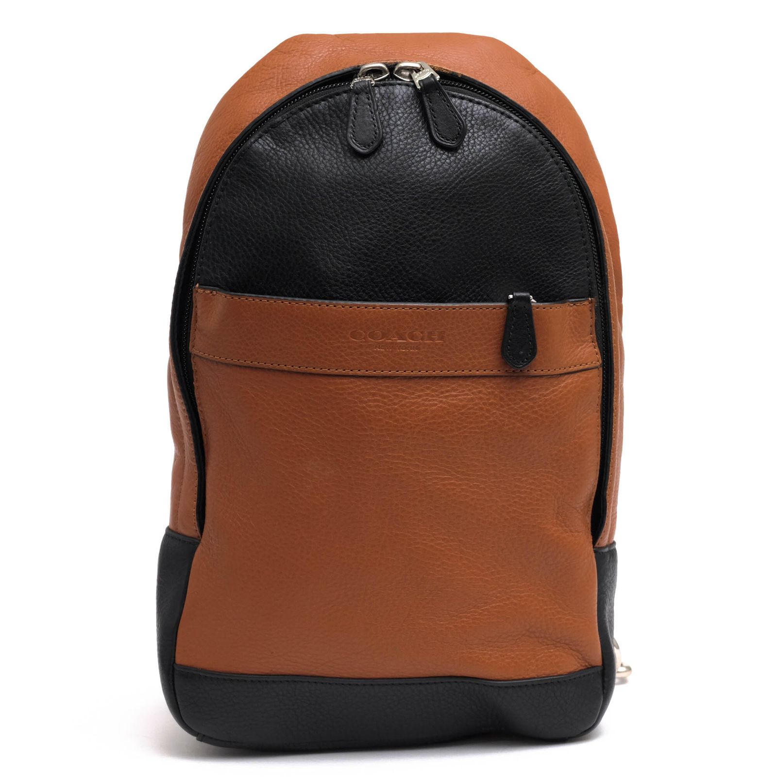 コーチ COACH バッグ ショルダーバッグ 鞄 メンズ 男性 男性用 レザー 革 本革 ブラウン 茶 F71751 Campus Pack In Smooth Leather キャンパス パック スリングバッグ ボディバッグ シボ革 シュリンクレザー バイ