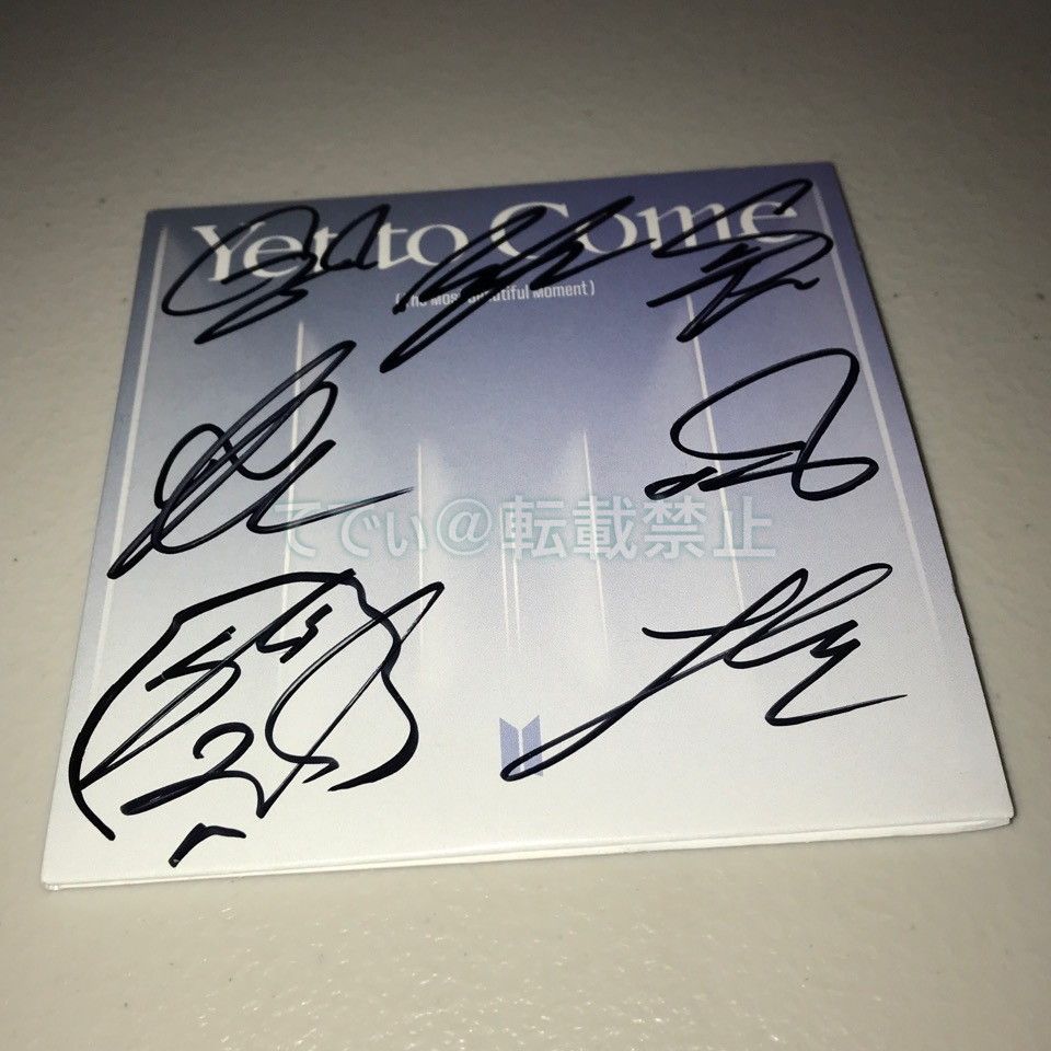 BTS 直筆サイン「Yet To Come」シングルCD(日本未発売) BTS 直筆サイン「Yet To Come」シングルCD(日本未発売)