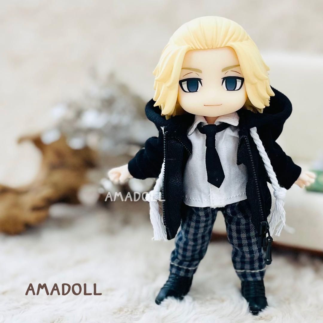 オビツ11 服 男の子 ねんどろいどどーる パーカー 半袖 シャツ