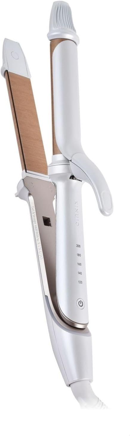 KINUJO キヌージョ ストレート＆カールアイロン 2W01 2WAY IRON 2WAYヘアアイロン プレートサイズ 100mm×φ26mm 5段階温度調節 シルクプレート クッションプレート搭載 海外対応 耐熱性シリコンカバー付き