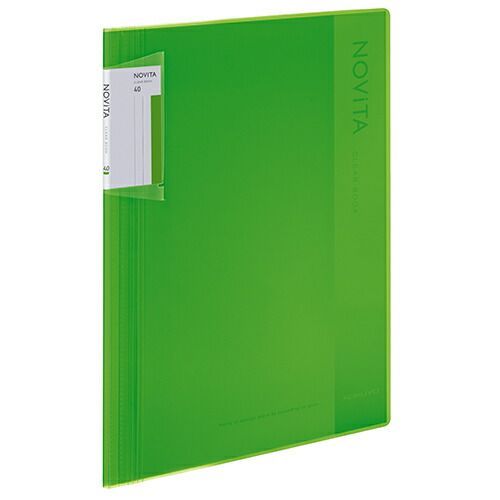 まとめ コクヨ クリヤブック ノビータ 固定式 40P ライトグリーン ﾗ-NV40LG ×10セット