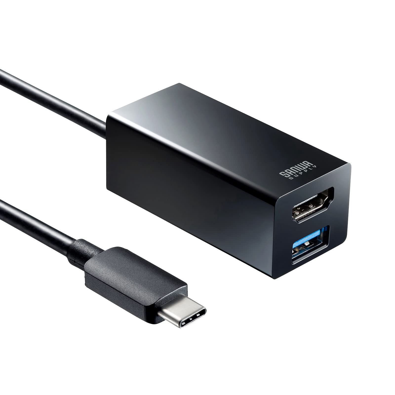 サンワサプライ USB Type-Cハブ付き HDMI変換アダプタ USB-3TCH35BK [USB-3TCH35BK]