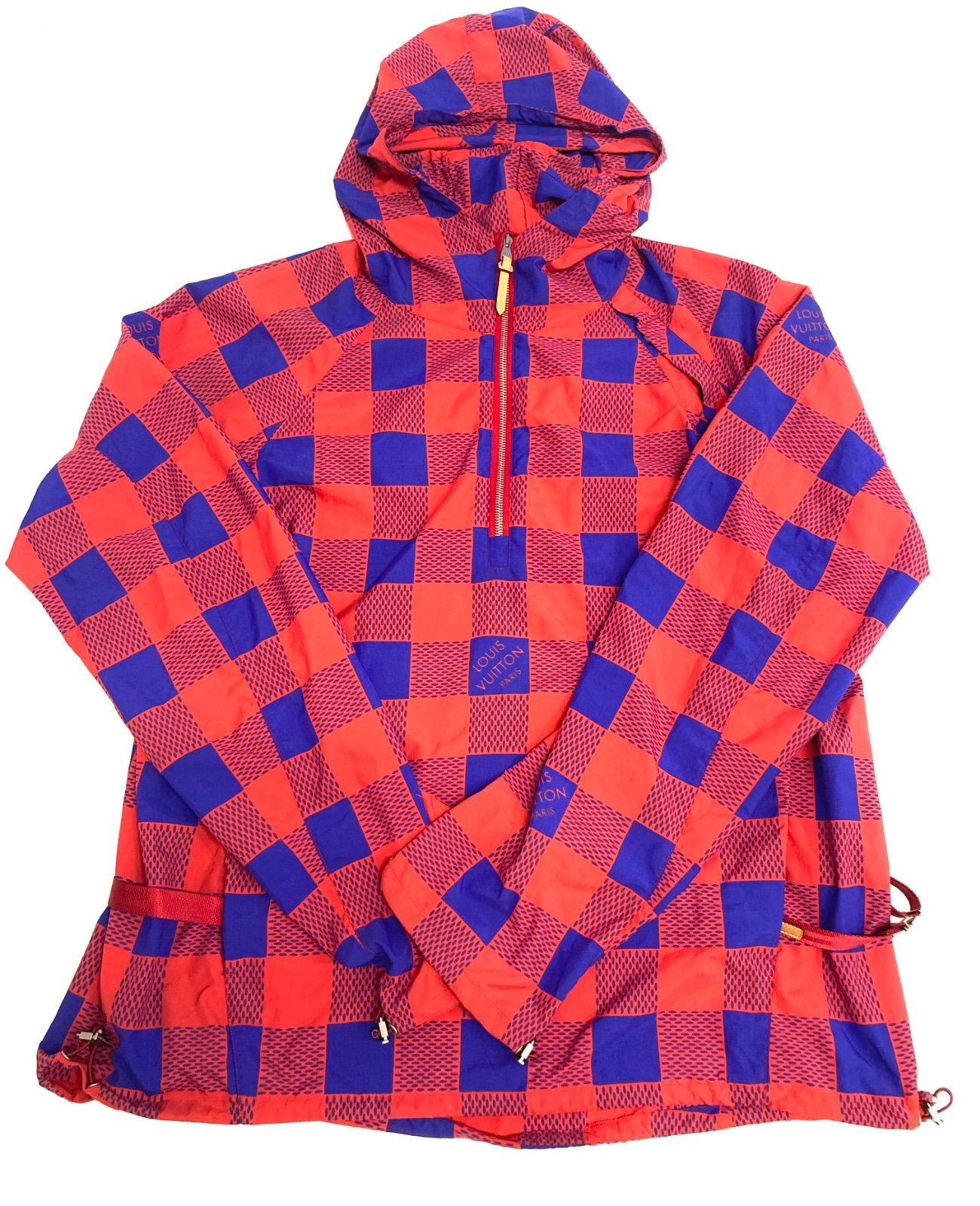 LOUIS VUITTON マサイチェック　ナイロンジャケット　プルオーバー LOUIS VUITTON マサイチェック ナイロンジャケット プルオーバー