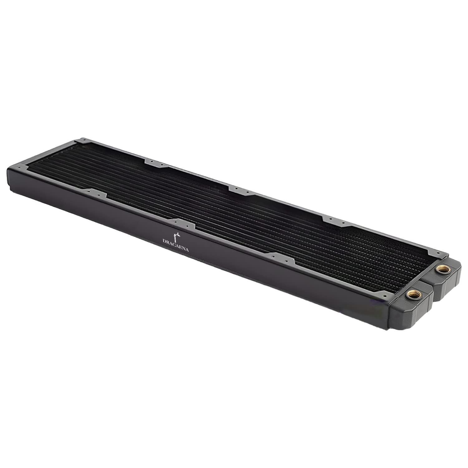 在庫セール 480mm コンピューターラジエーターCPUヒートシンク用銅水冷クーラー-液体熱交換器デュアルG1|4ポート Dracaena