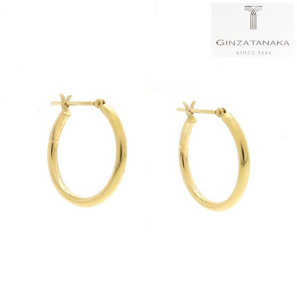 K18イエローゴールド ピアス ギンザタナカ 田中貴金属 K18イエロー