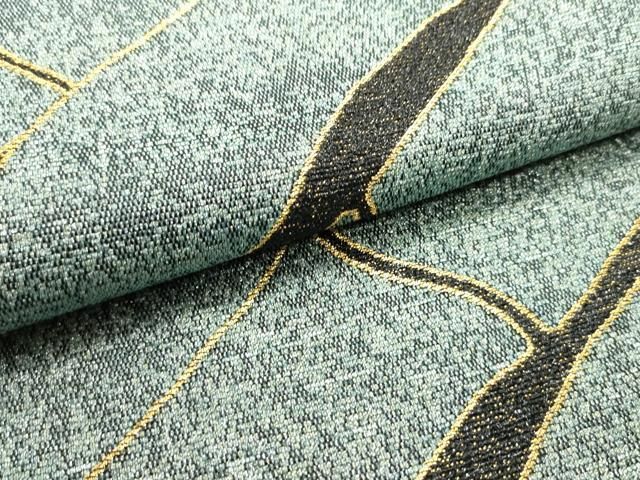 平和屋着物○染色作家 斉藤三才 全通柄袋帯 竹文 三才鳥 金糸 正絹