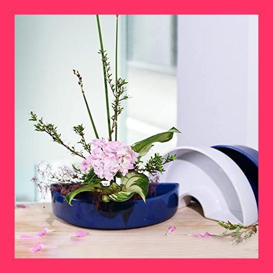 HIGHAWK花器 華道 生け花用 水盤 花瓶 半円 挿花 フラワーベース フラワーアレンジメント 卓上 和室 いけばな道具（ホワイト） - メルカリ