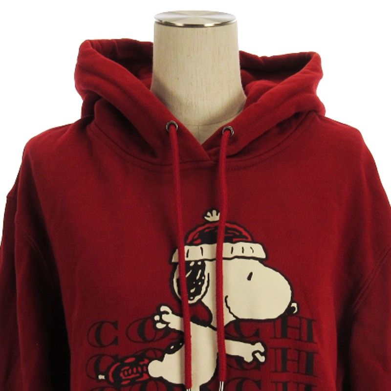 コーチ COACH × ピーナッツ PEANUTS スヌーピー アイス スケート フーディー スウェット パーカー プリント 裏起毛 CE460 レッド XS レデ 公式】コーチアウトレット | 【COACH X PEANUTS】スヌーピー