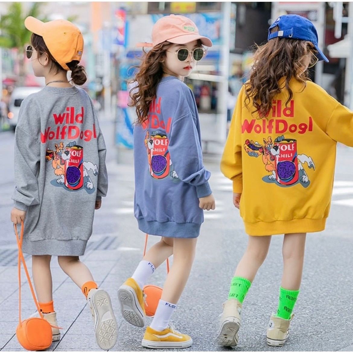 ビッグトレーナー ワンピース 女の子 韓国子供服 春服 夏服 スニーカー  