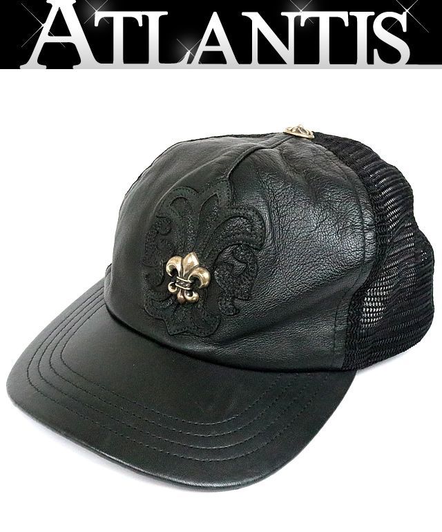 銀座店 クロムハーツトラッカー キャップ BSフレアレザー×メッシュ