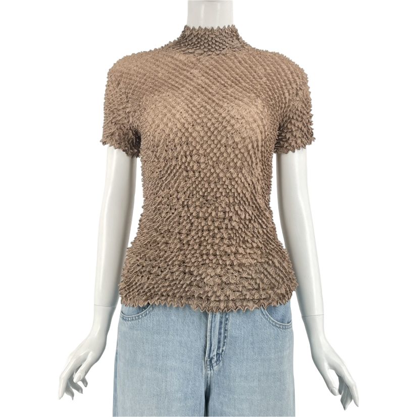 PLEATS PLEASE ISSEY MIYAKE プリーツプリーズ イッセイミヤケ IM01-FJ502 トップス カットソー サイズM ブラワン