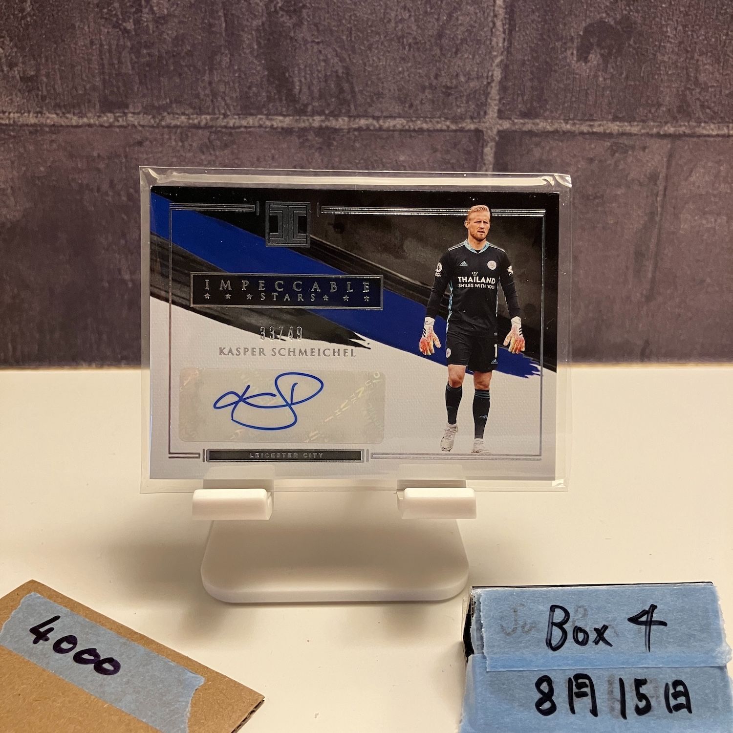 2020-21 Panini Impeccable Stars Kasper Schmeichel 33/49 直筆
