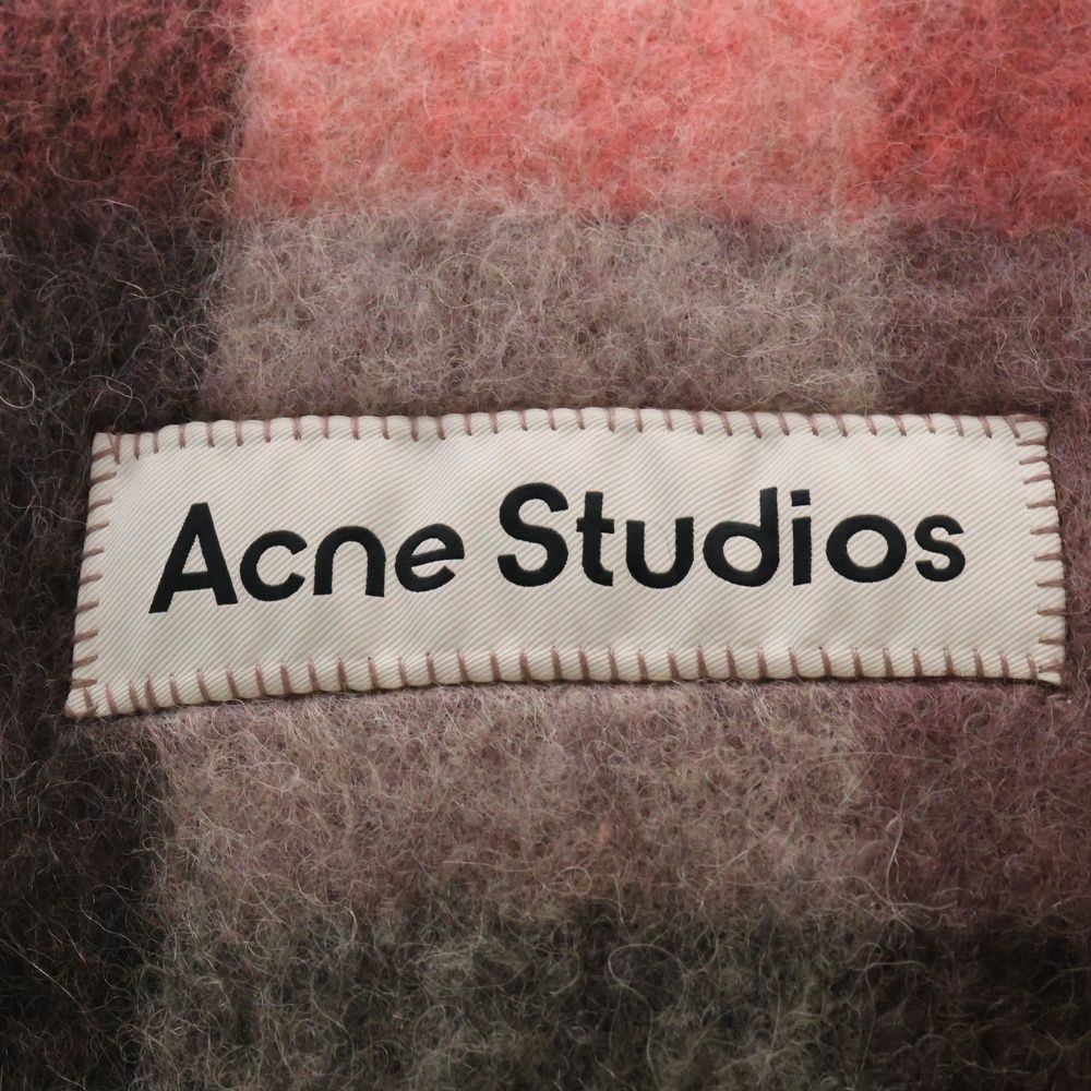 Acne Studios ウールモヘアスカーフ ダスティピンク Acne Studios - ウールモヘアスカーフ - ナロー - ダスティピンク