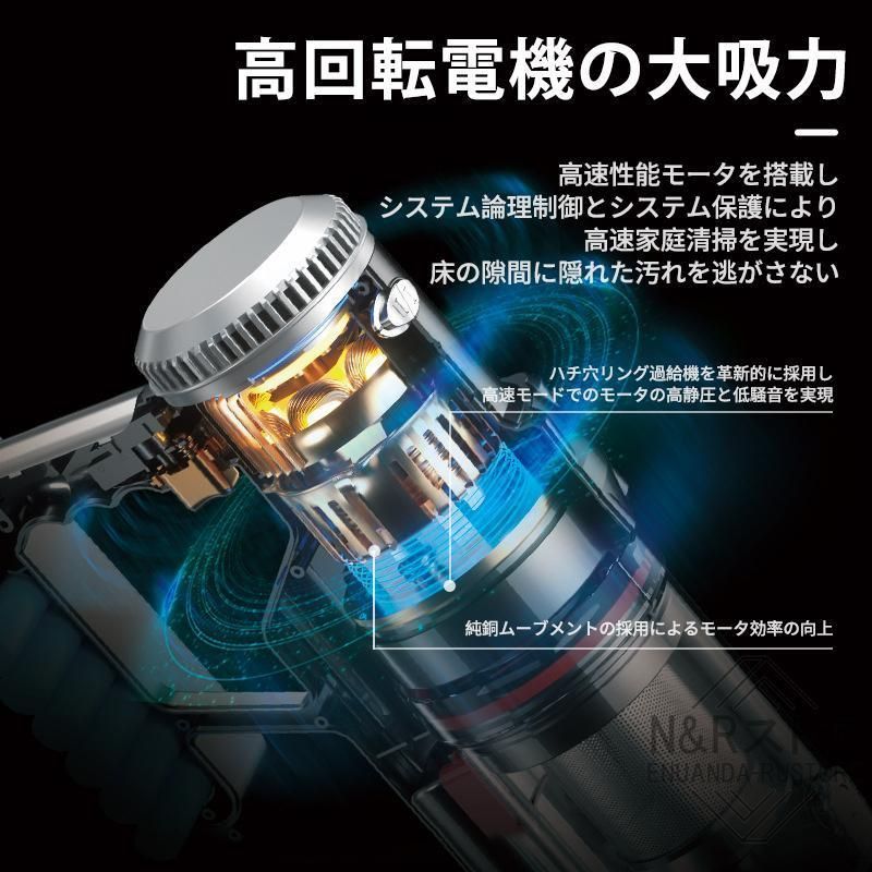 掃除機コード式サイクロン式コンパクト軽量静音ハンディー小型スティック型ハンディ30000paクリーナー強力吸引省エネ1.4kg