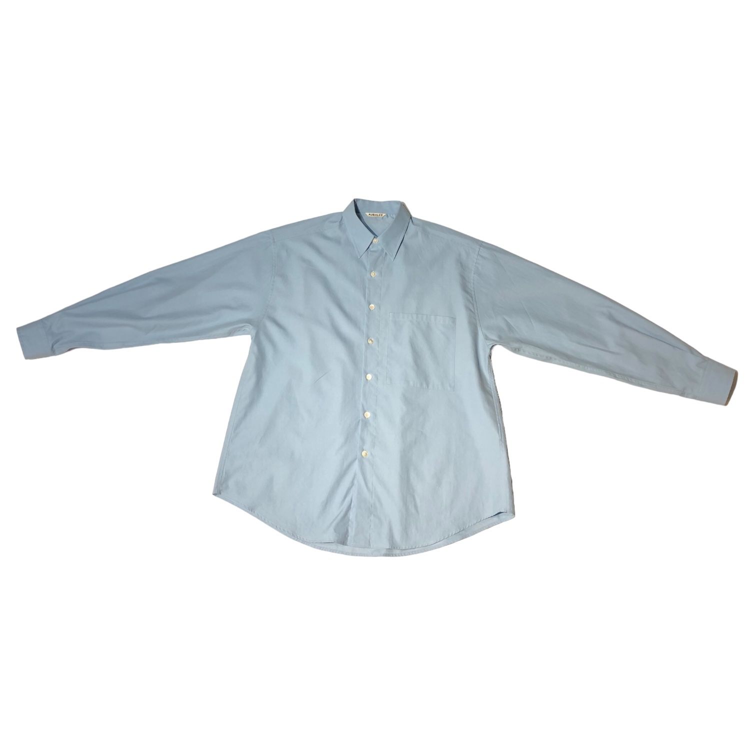 AURALEE(オーラリー) 24SS WASHED FINX TWILL BIG SHIRT ウォッシュド フィンクス ツイル ビッグシャツ  A24SS02TN 3 ブルー 著名人着用・完売品