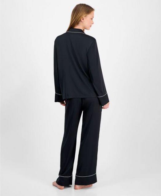 アイ.エヌ.シー インターナショナル コンセプト レディース ナイトウェア アンダーウェア I.N.C International Concepts Women s Satin Pajama Set with Diamante Trim Deep