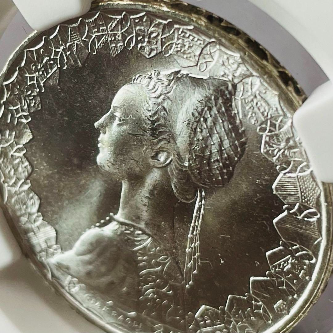 ルネッサンス様式の貴婦人 銀貨 イタリア 1967 500リラ MS65 C ルネッサンス様式の貴婦人 銀貨 イタリア 1967 500リラ MS65 C