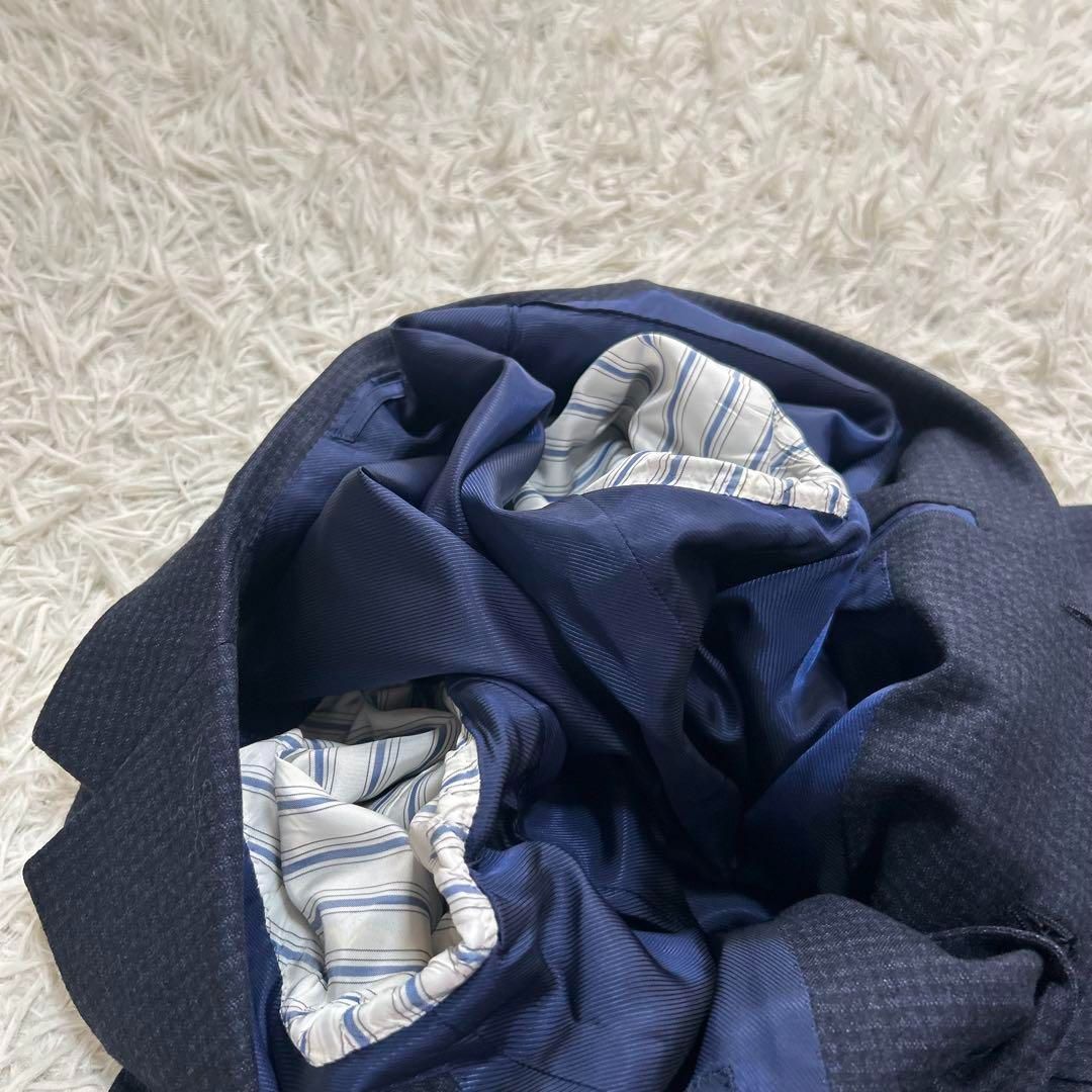 BEAMS F スリーピース セットアップ ウール ネイビー 千鳥格子 WWW_KANDAIZUMI_COM