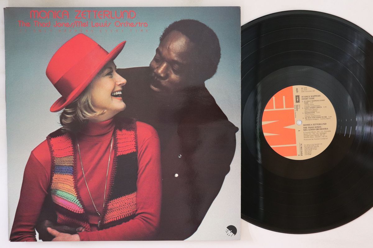 スウェーデンLP Monica Zetterlund, Thad Jones, Mel Lewis It Only Happens Every Time 7C06235454 EMI /00260 スウェーデンLP Monica Zetterlund, Thad Jones, Mel Lewis It Only