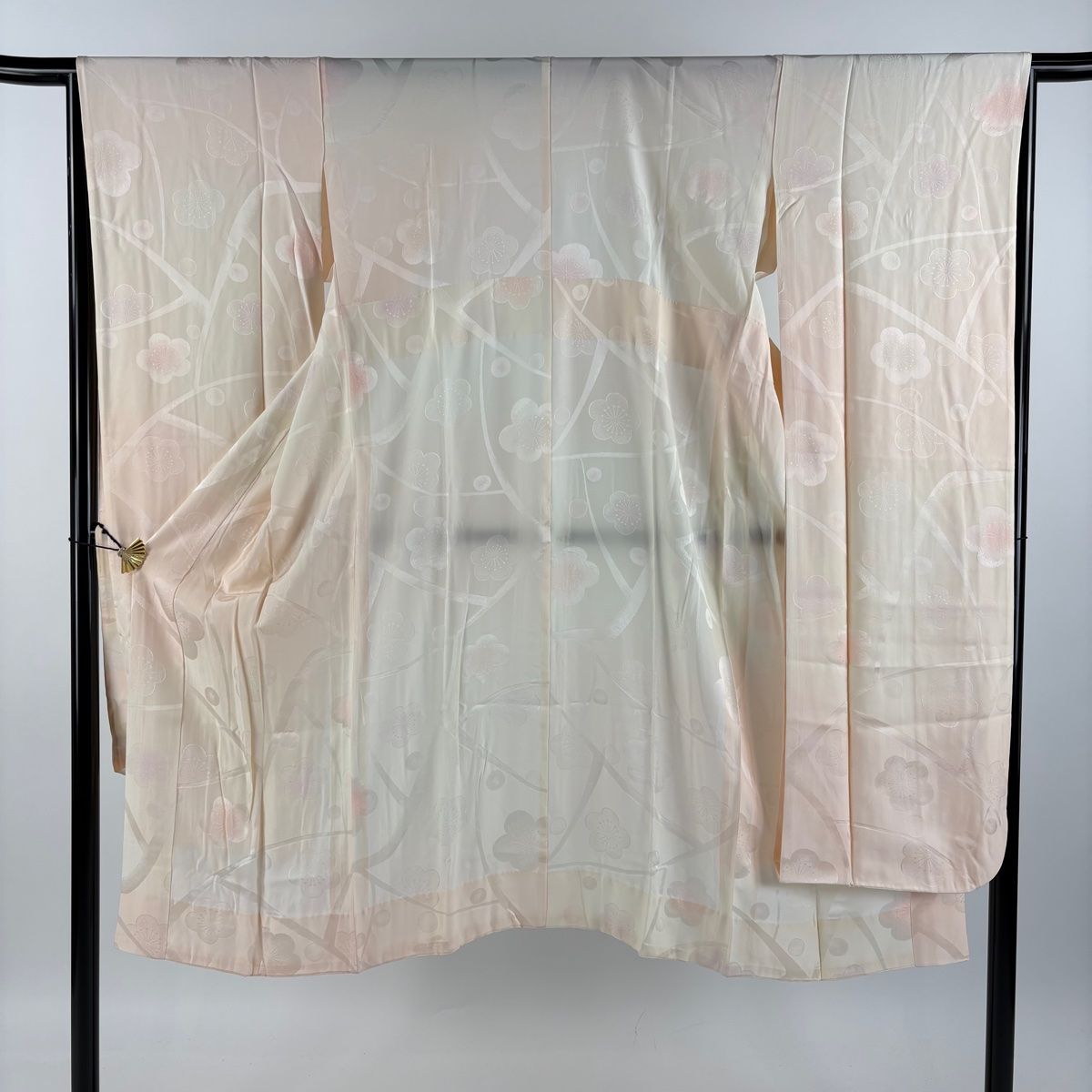 411mu22◆鱗文 長襦袢 ぼかし 正絹/裄70身丈131/ 半衿付◆美品 411mu22◇鱗文 長襦袢 ぼかし 正絹/裄70身丈131/ 半衿付◇美品