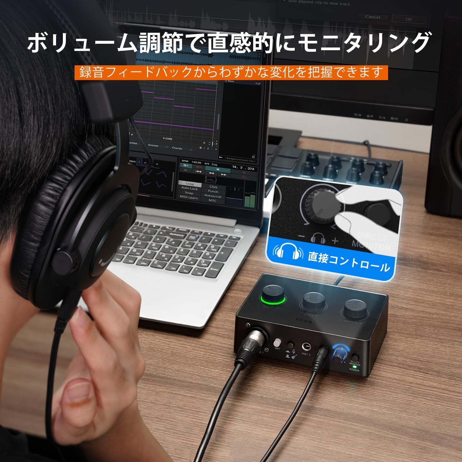 人気商品】FIFINE USB オーディオインターフェイス 録音/実況