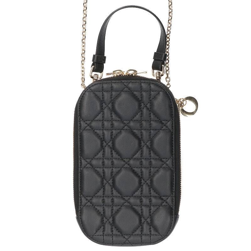 ディオール 56-MA-0242 LADY DIOR カナージュラムスキンショルダー