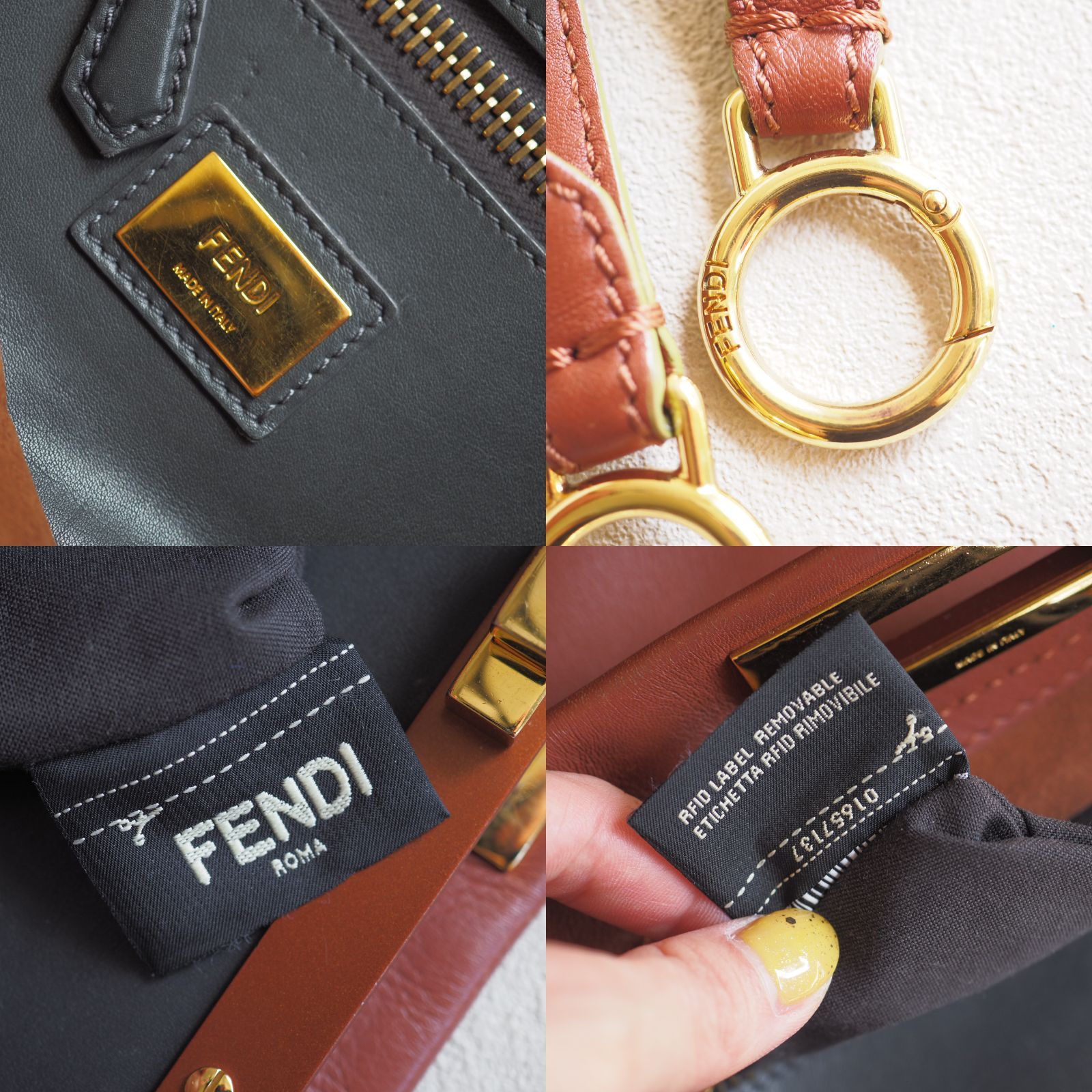 希少美品☆ フェンディ FENDI ピーカブー 2way ハンドバッグ ショルダーバッグ アイコニックエッセンシャル バイカラー メンズレディース◇  - メルカリ