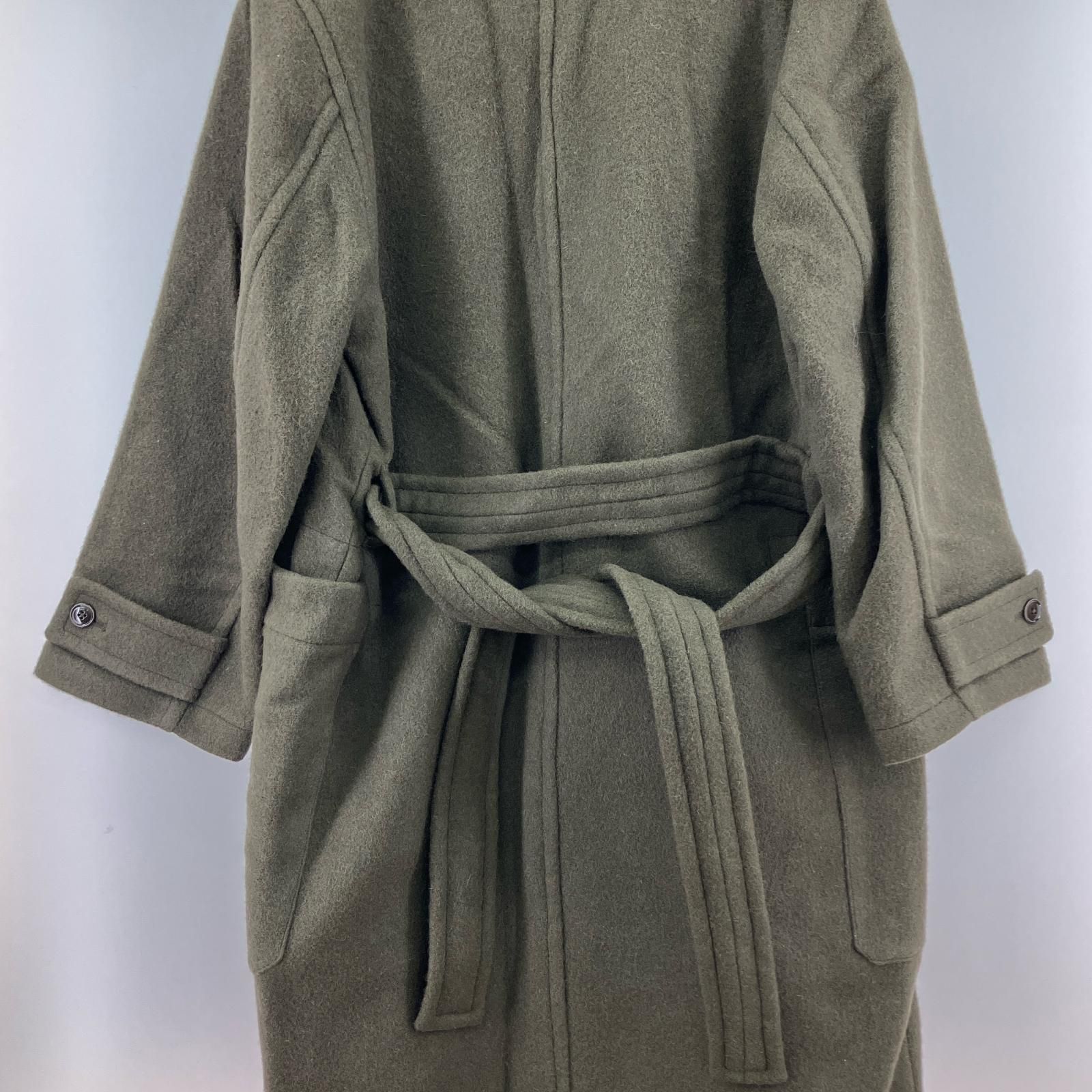 LEMAIRE 22AW WRAP COAT ｳｰﾙﾛﾝｸﾞﾗｯﾌﾟｺｰﾄ XS ﾌﾞﾗｳﾝ - メルカリ
