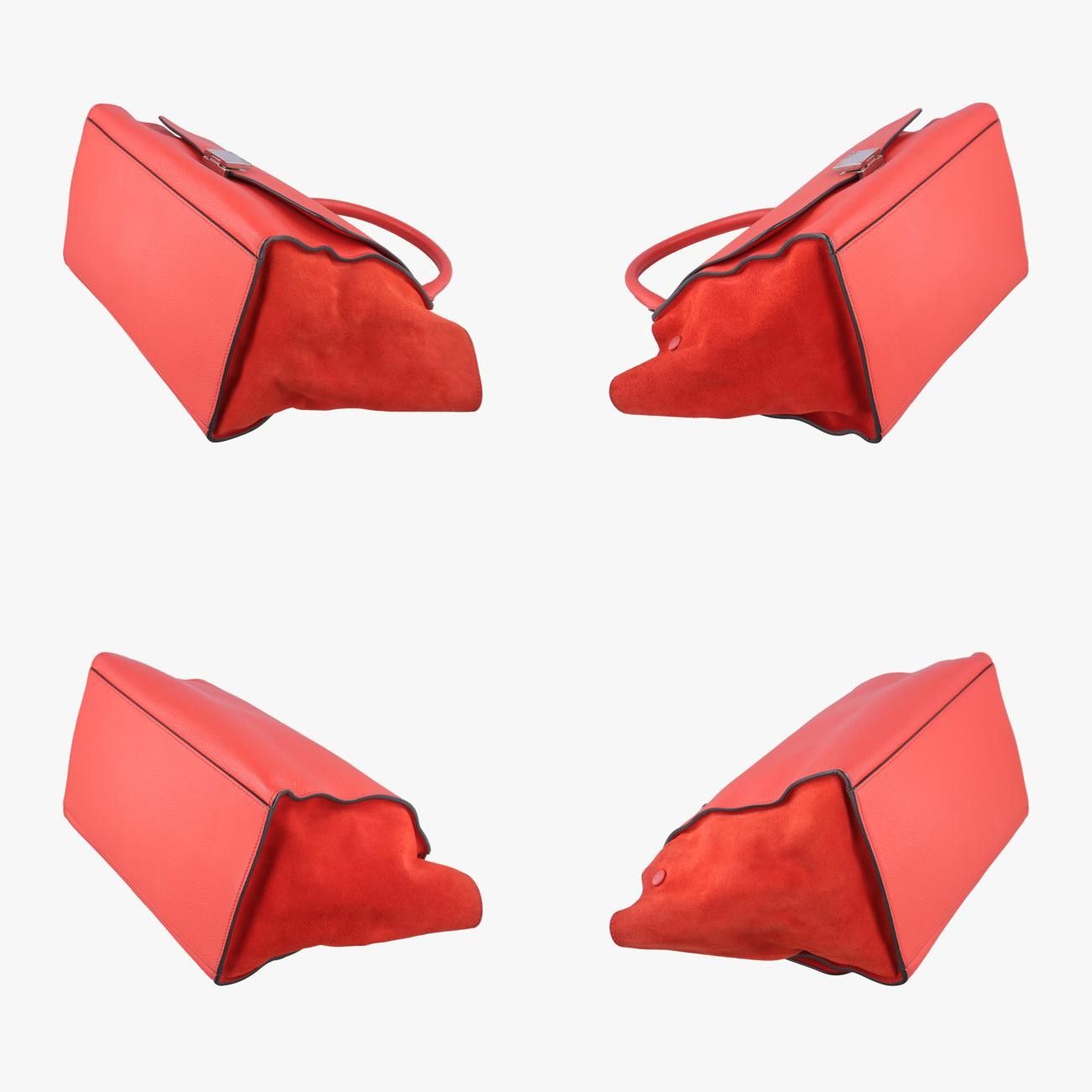 セリーヌCelineトラペーズミディアムオレンジレザーS-SN-0192