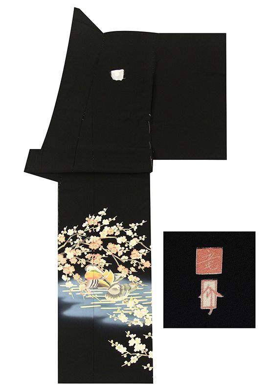 記念感謝祭【仕立無料】京友禅伝統工芸士手描き染黒留袖☆特撰王朝庭園