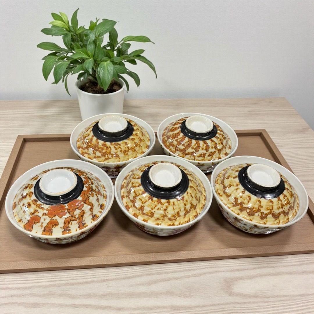 蓋付き 菓子椀 5客 煮物椀 骨董品 蓋付き 菓子椀 5客 煮物椀 骨董品
