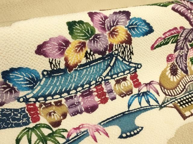 最終値下げ　琉球紅型　訪問着　びんがた　紅型　沖縄紅型 城間栄順 琉球びんがた 訪問着 | 帯ときもの やまぐち 洗練され