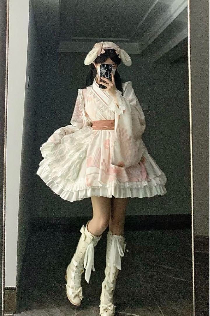 ♥ 和服風ロリータワンピース 着物風が可愛い和風ロリータファッション