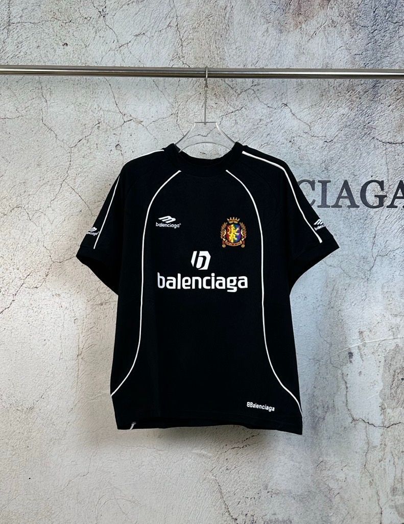BALENCIAGA サッカーシャツ ブラック 10 PARIS バレンシアガ サッカーシャツ 黒 PARIS 10