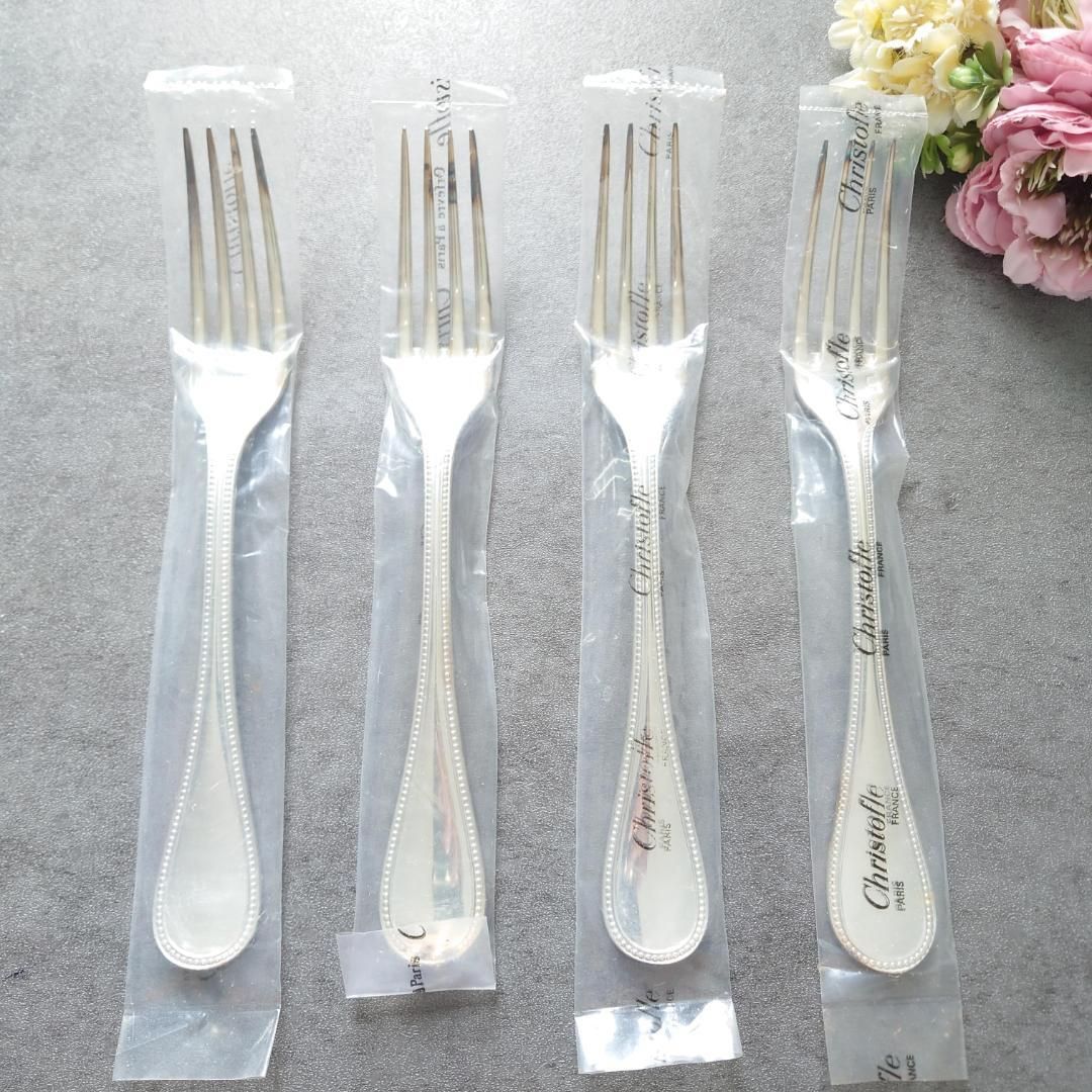 クリストフル パール テーブルフォーク 4点