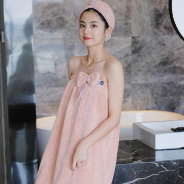 着るバスタオル ずり落ちない リポン付き ラップタオル プール