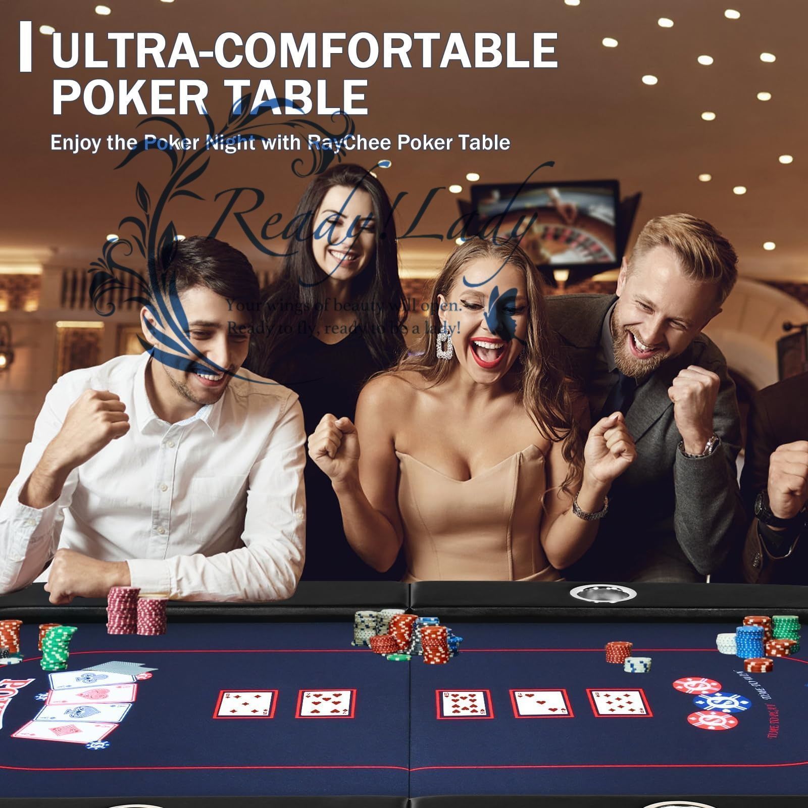 折りたたみ式レジャーゲームテーブル ゲームルーム用ポータブルカジノテーブル